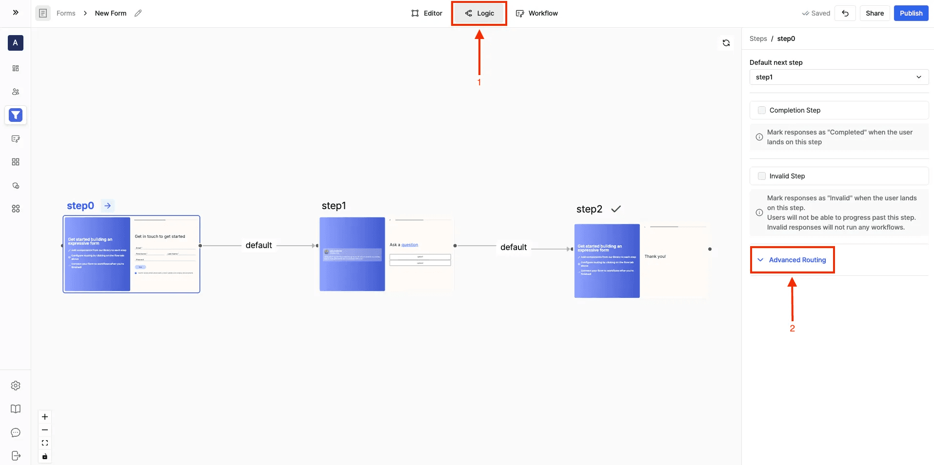 Conditional Logic Interface