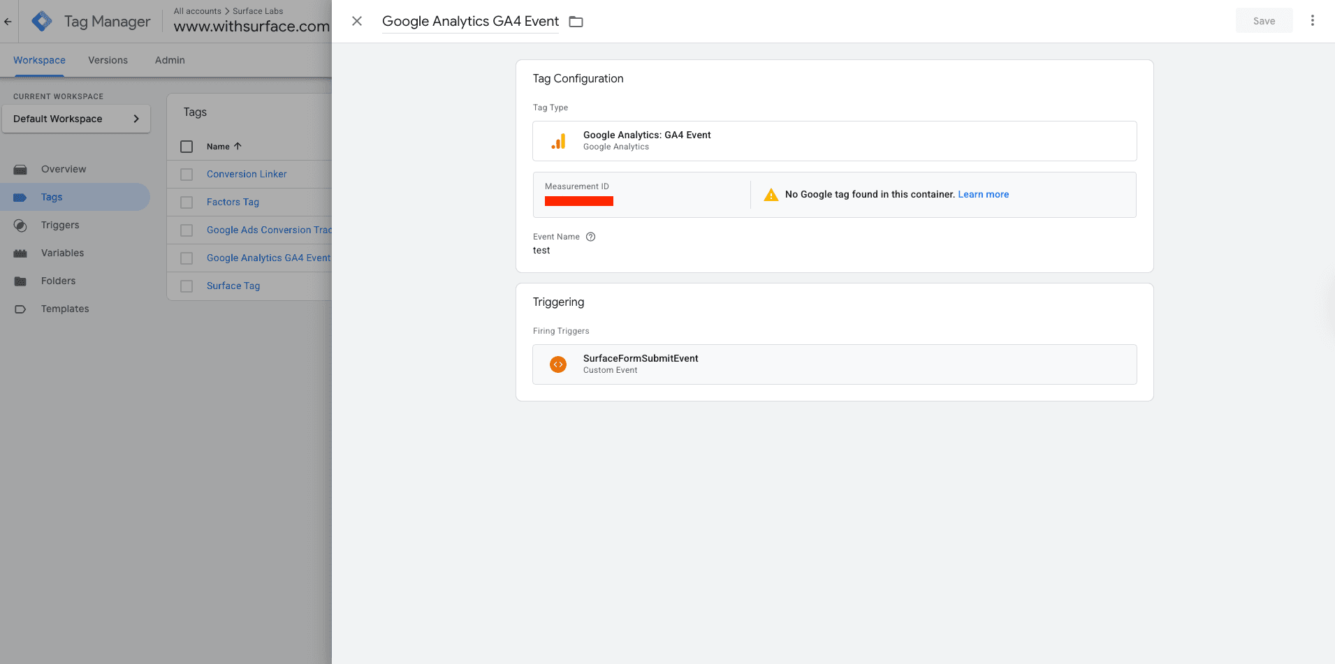 Create Google Analytics GA4 Event Tags Step 2