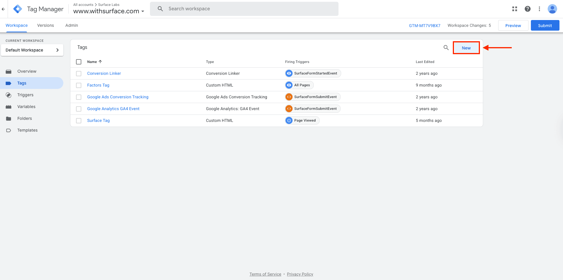Create Google Analytics GA4 Event Tags Step 1