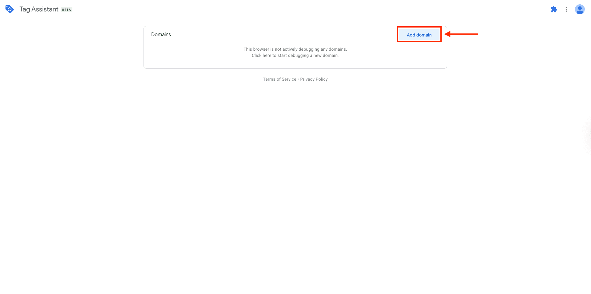 Google Tag Assistant Step 1