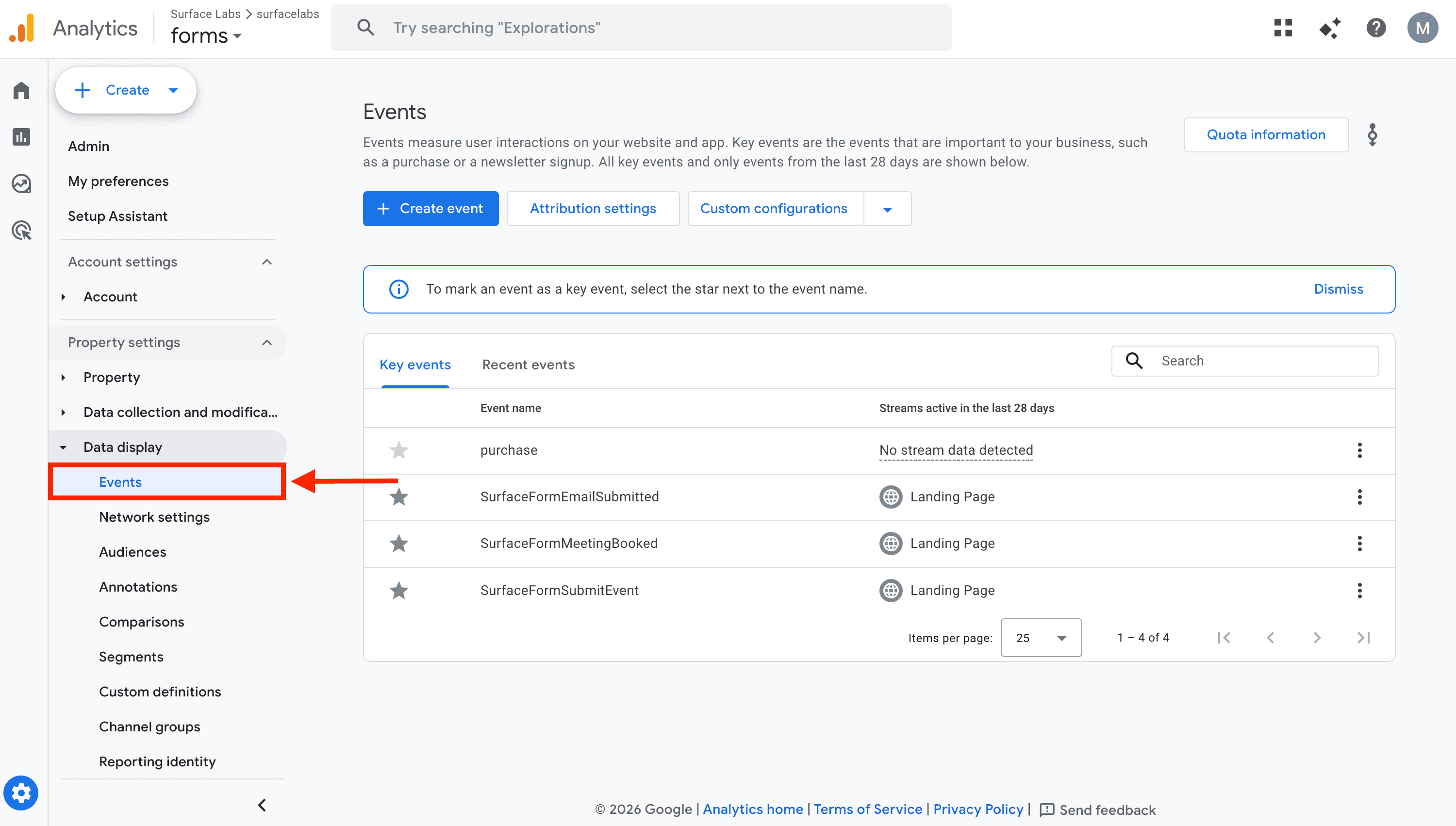 Create Custom Event Step 1