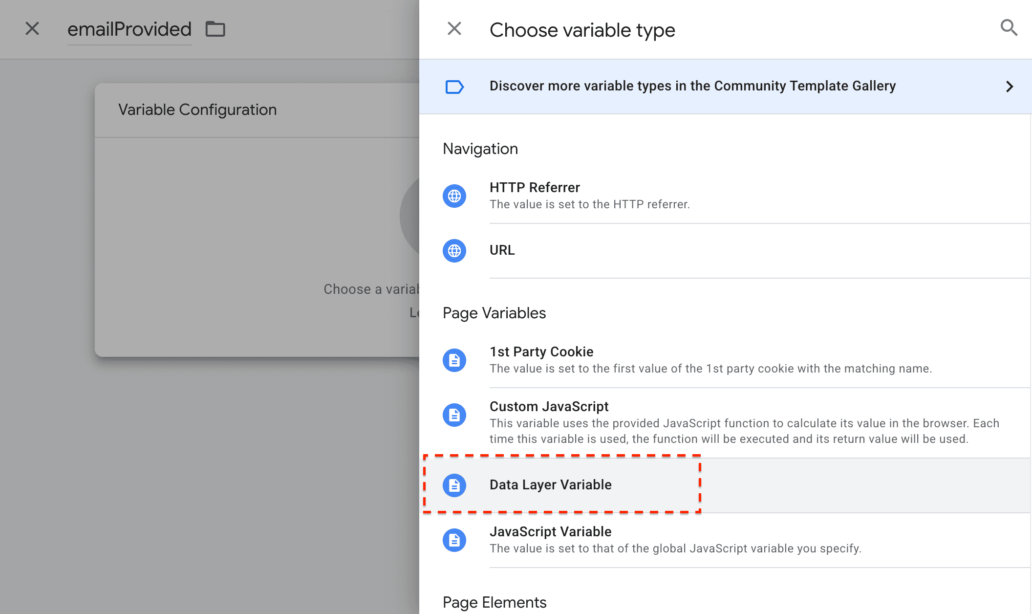GTM Variables Setup