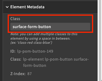 Unbounce Button Configuration