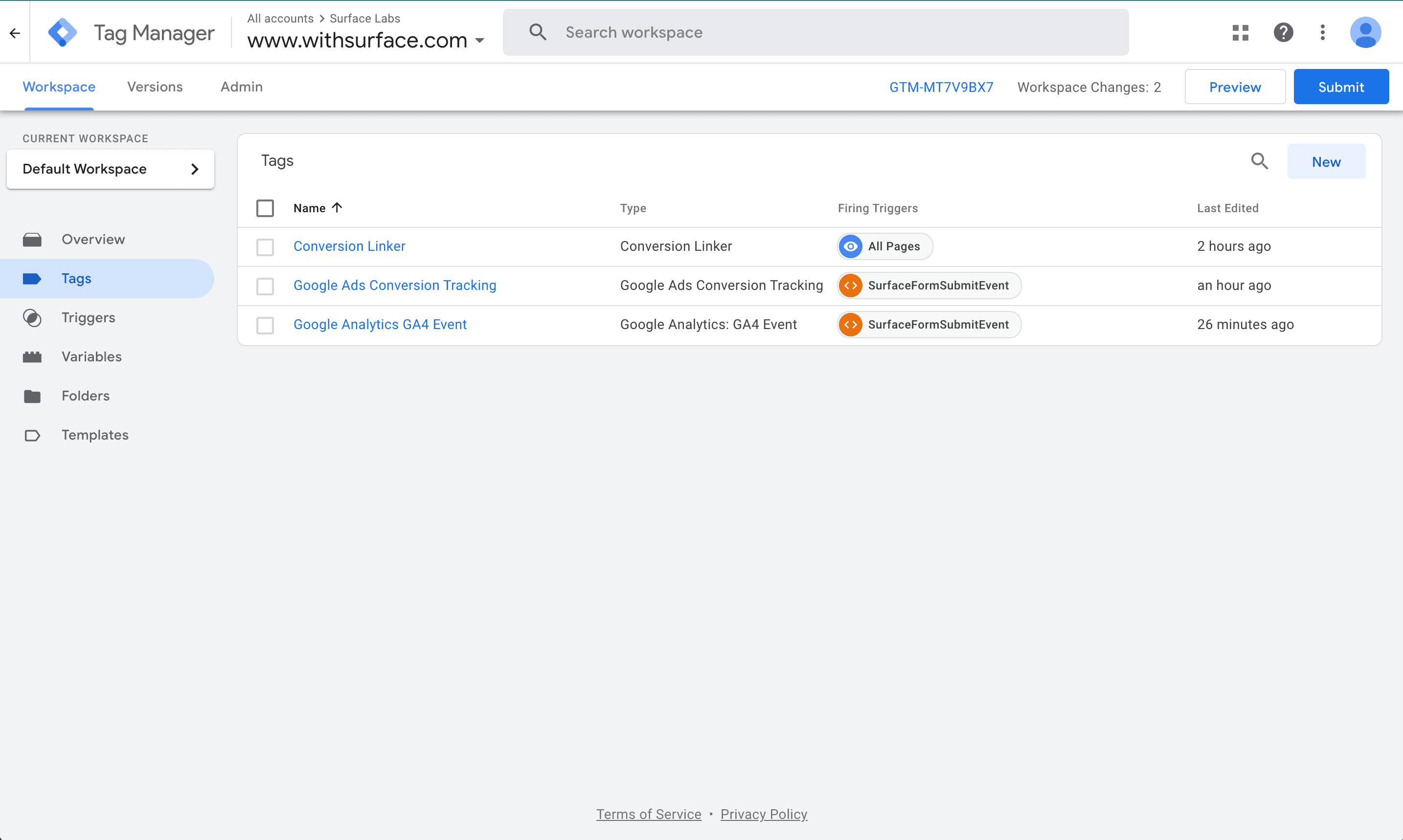 Configure GTM Tags